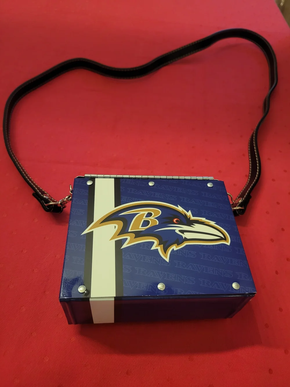 Baltimore Ravens Metal Crossbody Bag